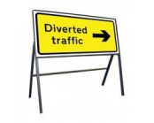 Diverted Traffic Right Sign 1050mm x 450mm